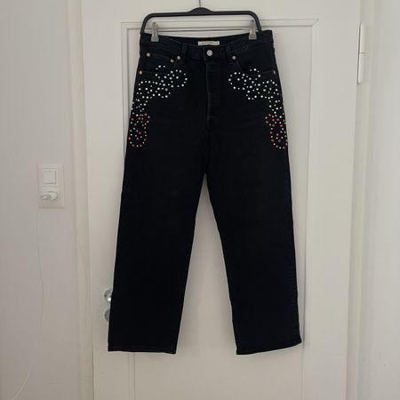 Levi's Ribcage Straight Studded Jeans W31 L27