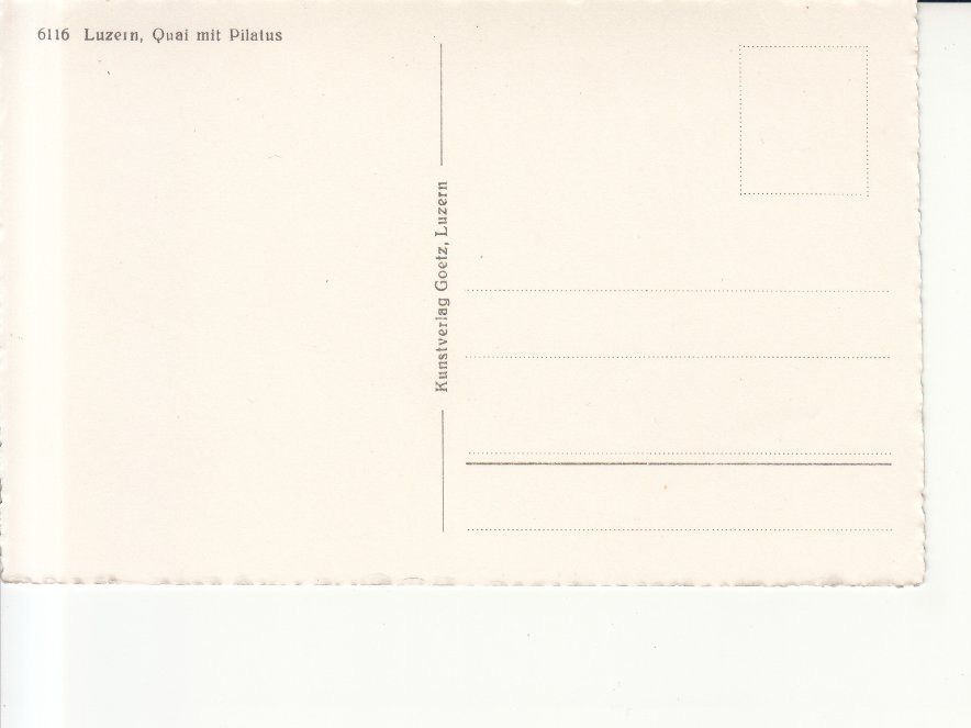 Ansichtskarten: Luzern Quai ca. 1950 – Gebraucht aus Bürglen TG von StampGraf 1