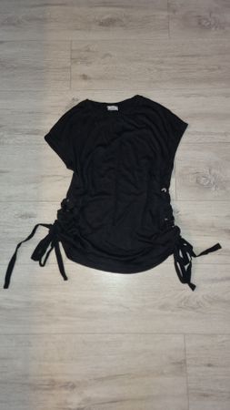 Neuwertiges, schwarzes Pimkie Shirt mit Schnürung, Grösse S