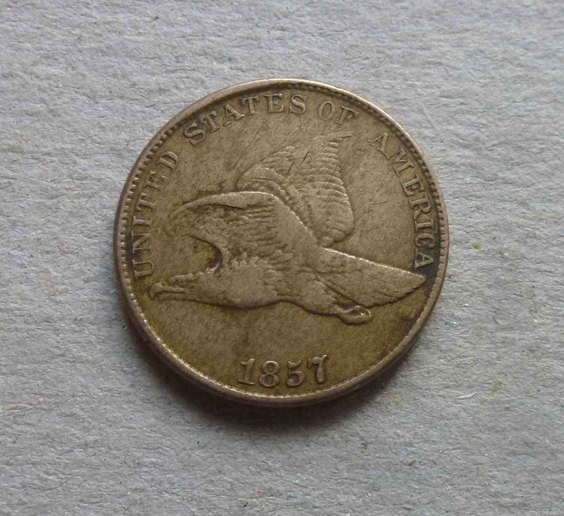Toutes les monnaies: USA ++ 1 Cent 1857, gute Erhaltung – D'occasion à Walkringen par Casablanca777 1