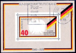 25 JAHRE BUNDESREPUBLIK DEUTSCHLAND 1974 GESTEMPELT - JJ282