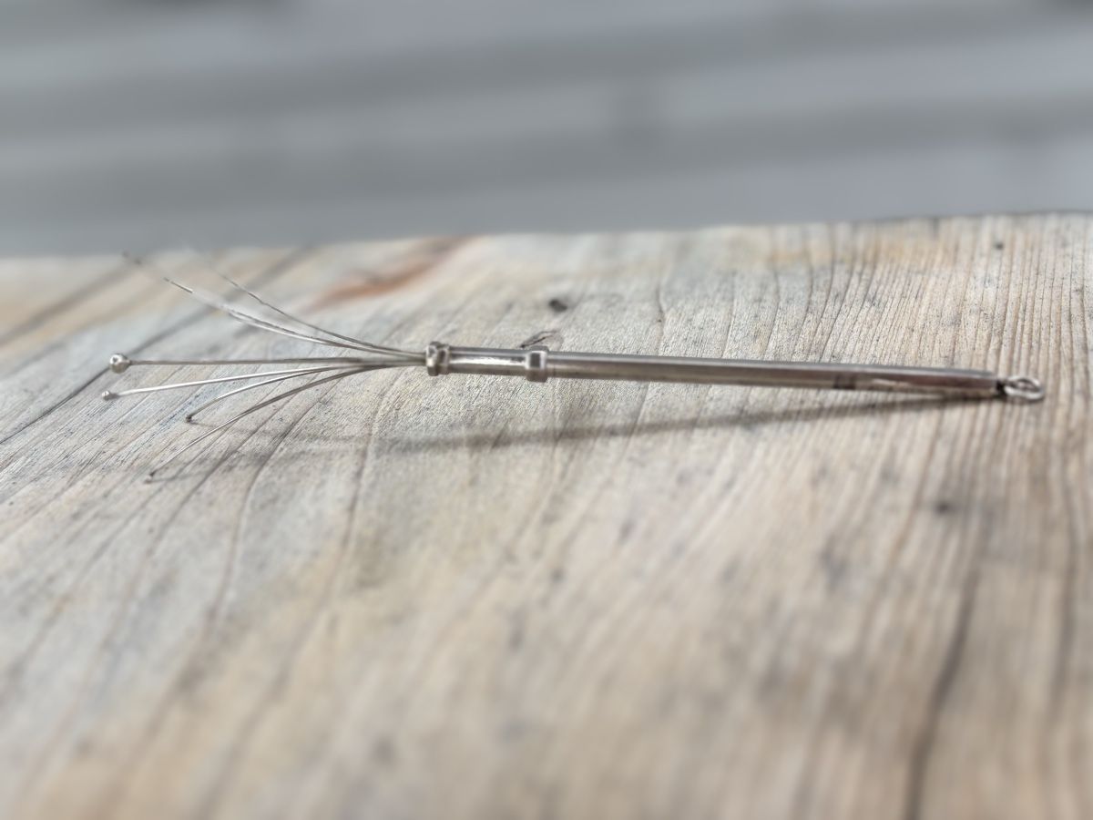 Set di posate: SWIZZLE-STICK SILBER mit Box, Sterling Silber antik – Usato da Würenlos venduto da Ashley24 1
