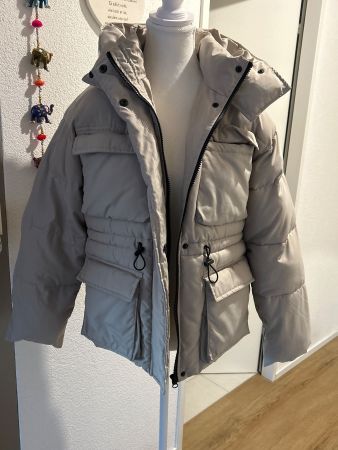 Damen Winter - Kapuzenjacke beige von Ginatricot Gr. XS