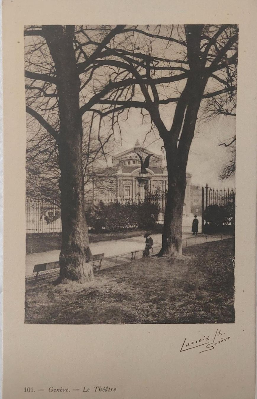 Cartoline postali: GENÈVE - Le Théatre – Usato da Delémont venduto da Domdom1