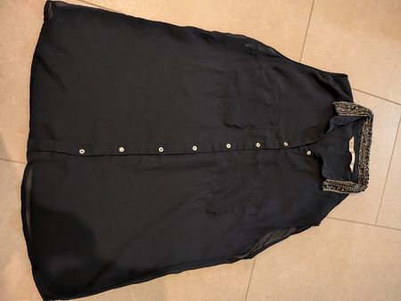 chemisier bleu marine Zara t.M