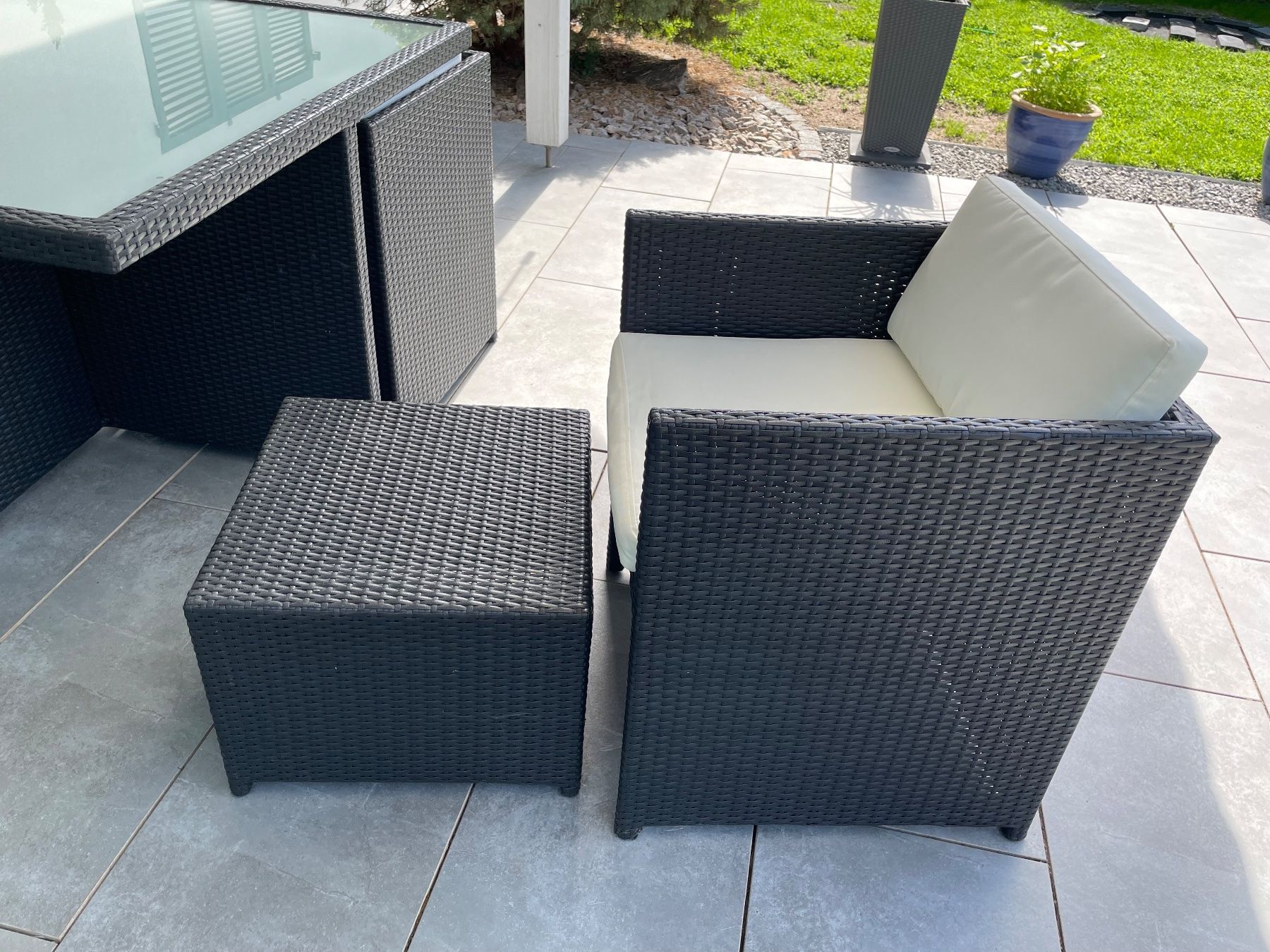 Set de table et chaises: Gartentisch-Set Polyrattan - Sommer-Angebot – D'occasion à Himmelried par waschbaerchen 8