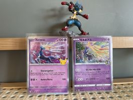 Pokémon Xerneas EN + JP 25th 30th Anniversary Holo 