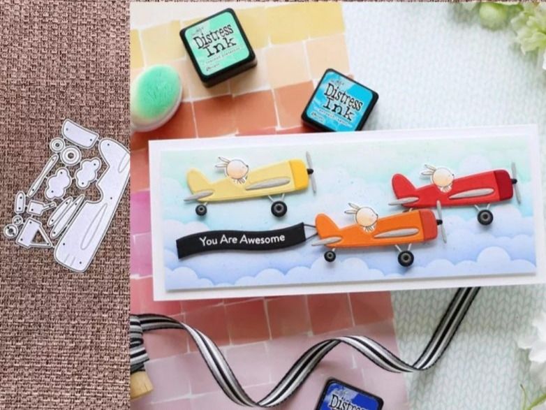 Schablonen: Stanzschablone Nr.121, Flieger (Sizzix geeignet) – Neu und originalverpackt aus Gretzenbach von Fliegepilz56