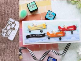 Stanzschablone Nr.121, Flieger (Sizzix geeignet)