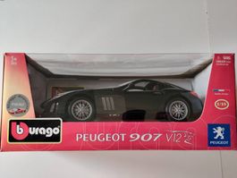 Peugeot 907 V12, schwarz von Bburago die cast 1/18