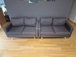 2x Zweiersofa - BLAIR Anthrazit