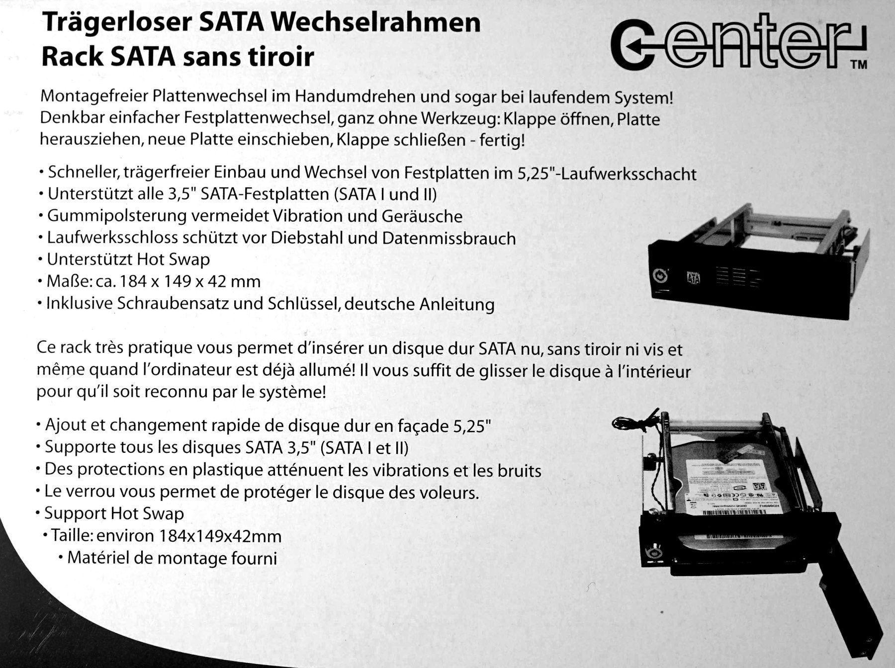 Supporti a parete: HDD-35" trägerloser SATA Wechselrahmen – Usato da St. Gallen venduto da Acer0110 6