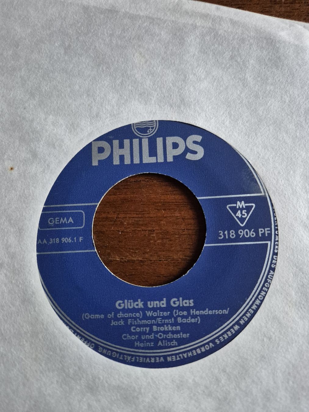Dischi in vinile: Philips Single Schallplatte - Glück und Glas / Flohmarkt  – Usato da Grandval venduto da JeroenK