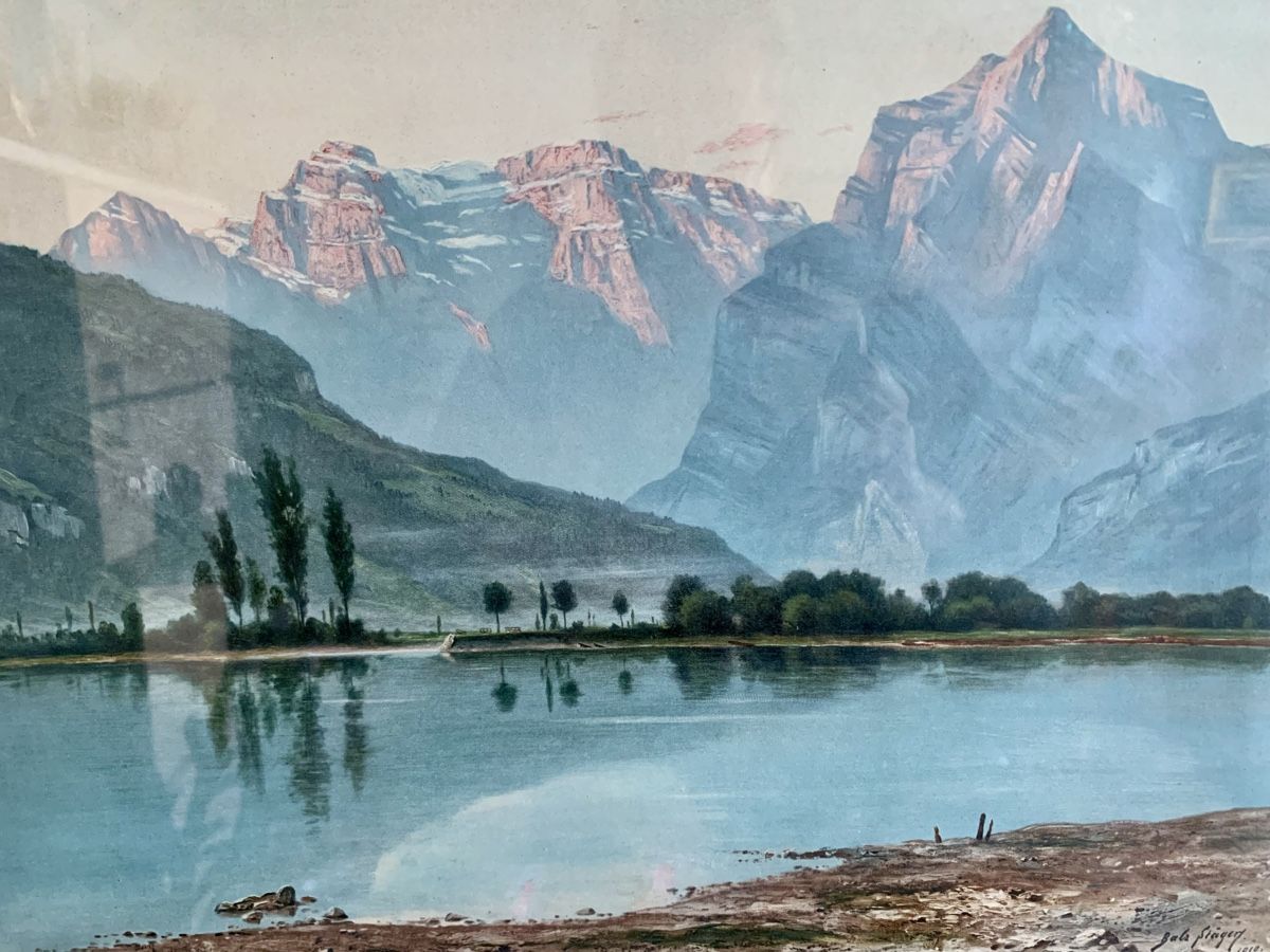 Dipinti: Gemälde Balz Stäger, Walensee Gebiet – Usato da Wallisellen venduto da Died 1