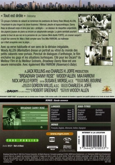 Tutti i DVDs: BROADWAY DANNY ROSE – Nuovo (secondo la descrizione) da Bursins venduto da Adabel 1