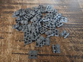 lego 2540 lot de 60 pièces Dark Bluish Gray Plate,