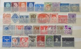 NEDERLAND: Lot de timbres oblitérés, 2 photos