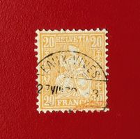 SITZENDE HELVETIA 32 STEMEPL GENEVE EAUX-VIVES 1870