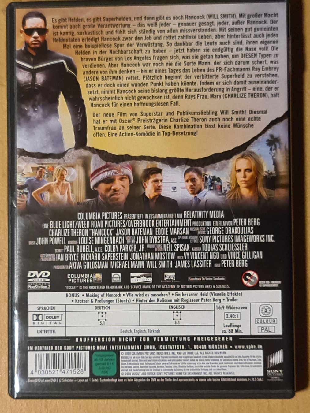 Tutti i DVDs: DVD Film Hancock mit Will Smith - Superhelden Action! – Usato da Dintikon venduto da Vexi 1