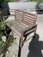Kleine 2 Sitzer Holzbank Gartenbank 
