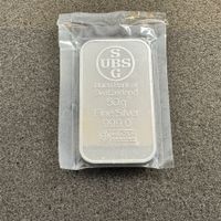 50 gramm Silber Barren Schweiz UBS Bank