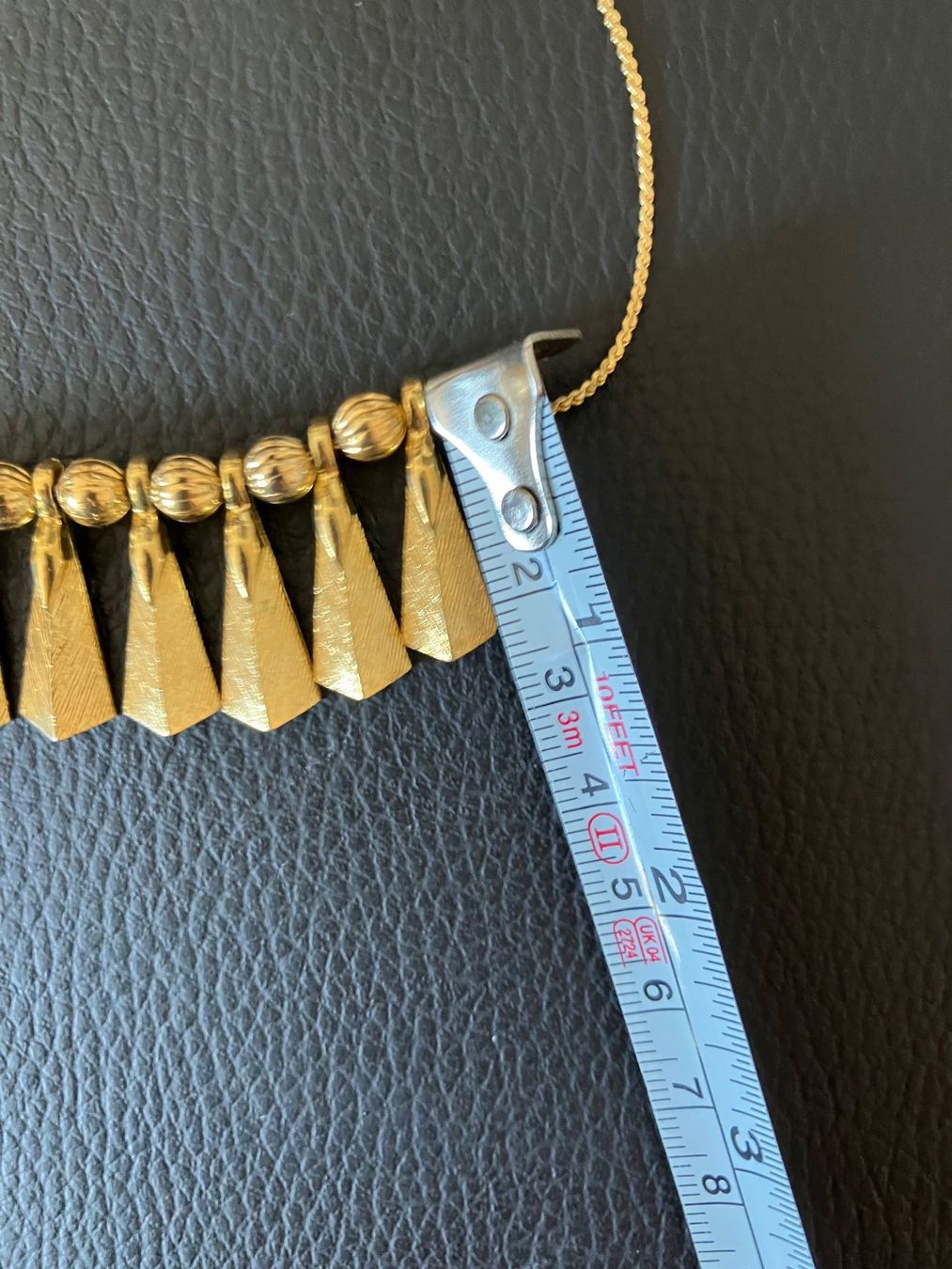 Catenine: Collier vintage doré à franges – Usato da Peseux venduto da Cresus27 6