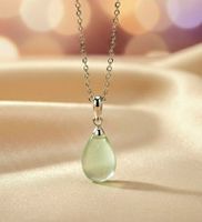 Silber 925 Prehnit-Anhänger - Neu