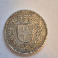 5 Franken 1952 Schweiz - Silber