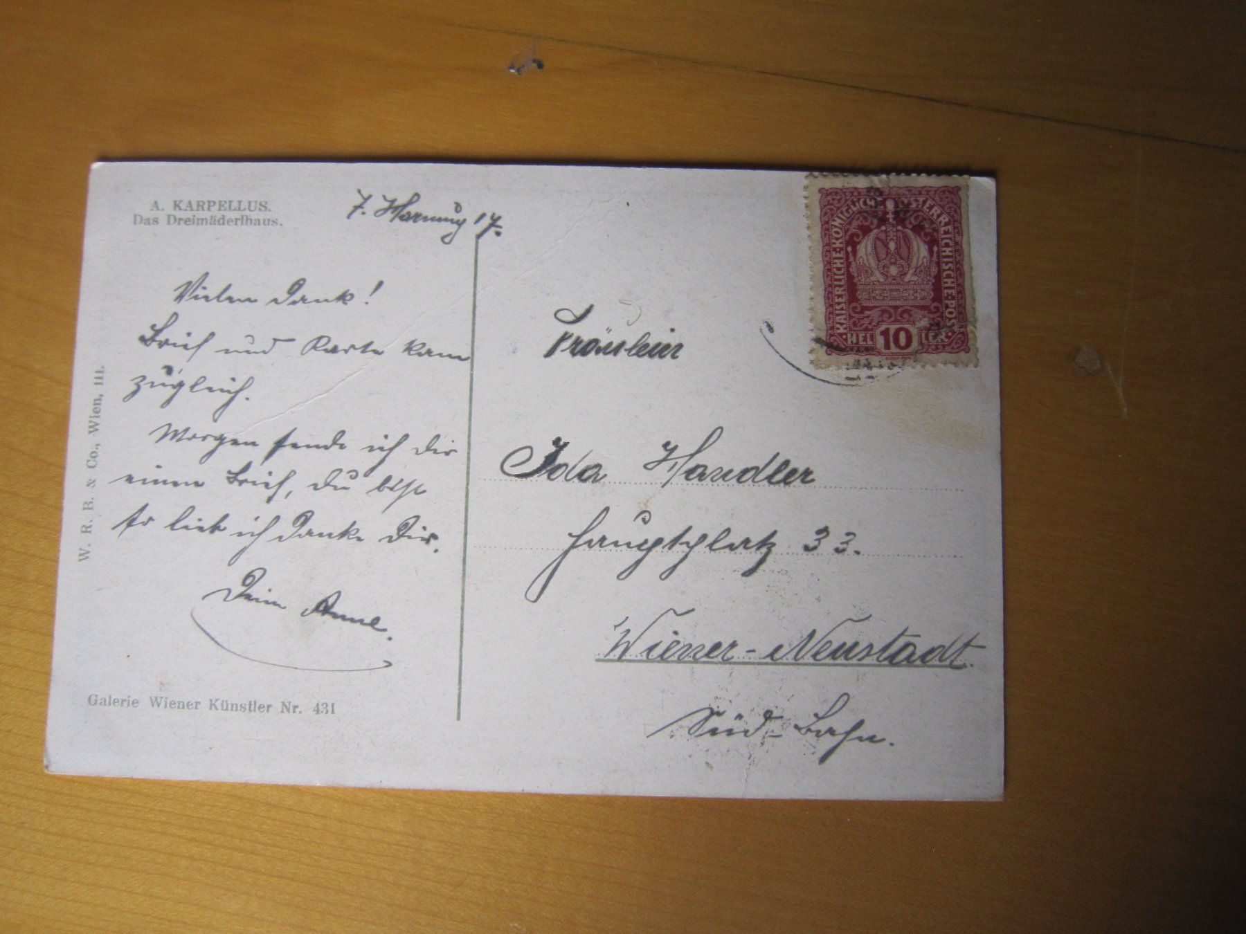 Cartoline postali: No 10 chöne Postkarte 1917 – Usato da Gordola venduto da Polentaefung 1