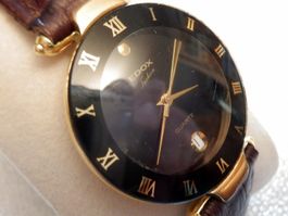 EDOX Fashion, Quartz, Unisex, 33mm, vergoldet, Armband Leder