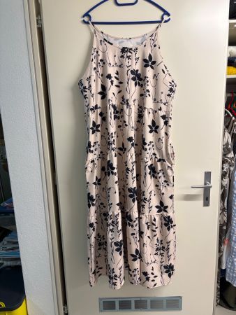 Kleid mit Blumenmuster Beige Grösse XXL neuwertig
