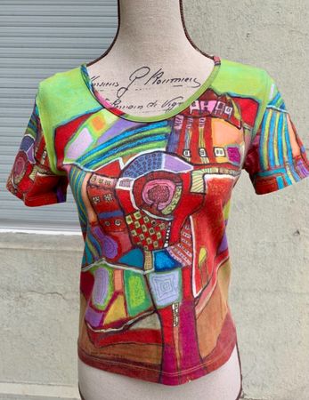 Superbe t-shirt AVENTURES DES TOILES Francis Berthault t.38