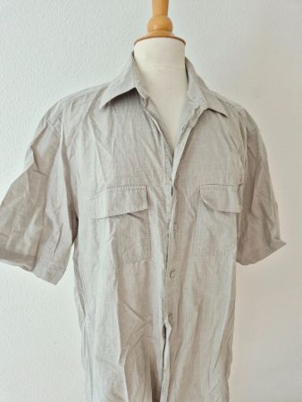HEMD BLUSE LIBERTY L 40 LEINEN BEIGE BASIC,  TOP ZU JEANS