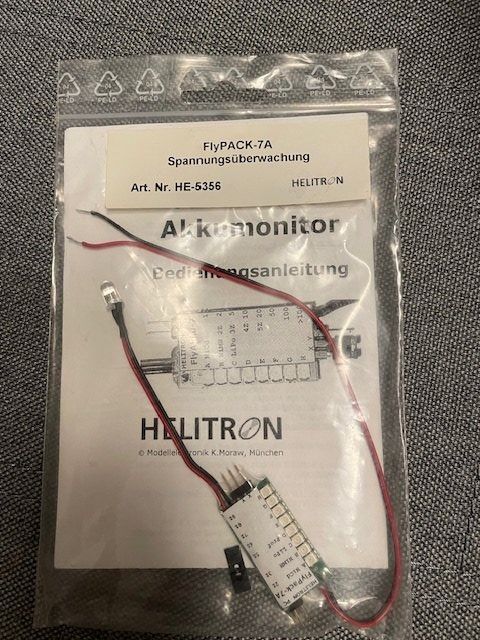 Modellismo RC: FLYPACK- 7A Akkumonitor – Nuovo e nell'imballaggio originale da Würenlingen venduto da Delfinli1