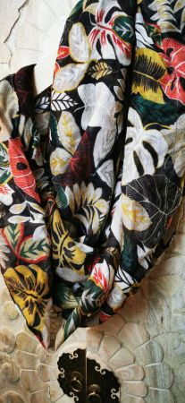 Herbstlicher Boho Schlauchschal / Schal Tuch Blumenmuster