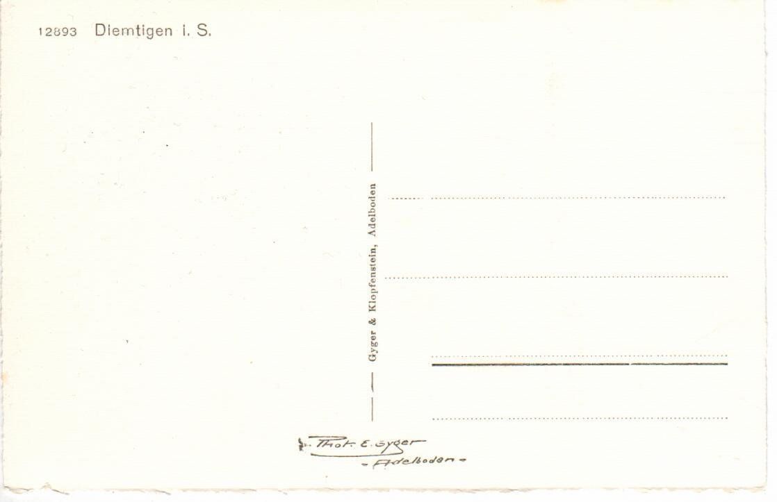 Ansichtskarten: Diemtigen – Gebraucht aus Wolhusen von Curver9 1