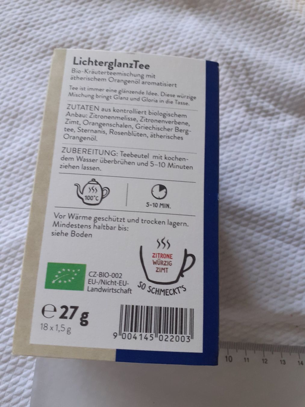 Cibi & Specialità: LichterglanzTee Bio-Kräutertee aromatisiert 27g – Nuovo e nell'imballaggio originale da Yverdon venduto da DerStorchUndDieBiene 1