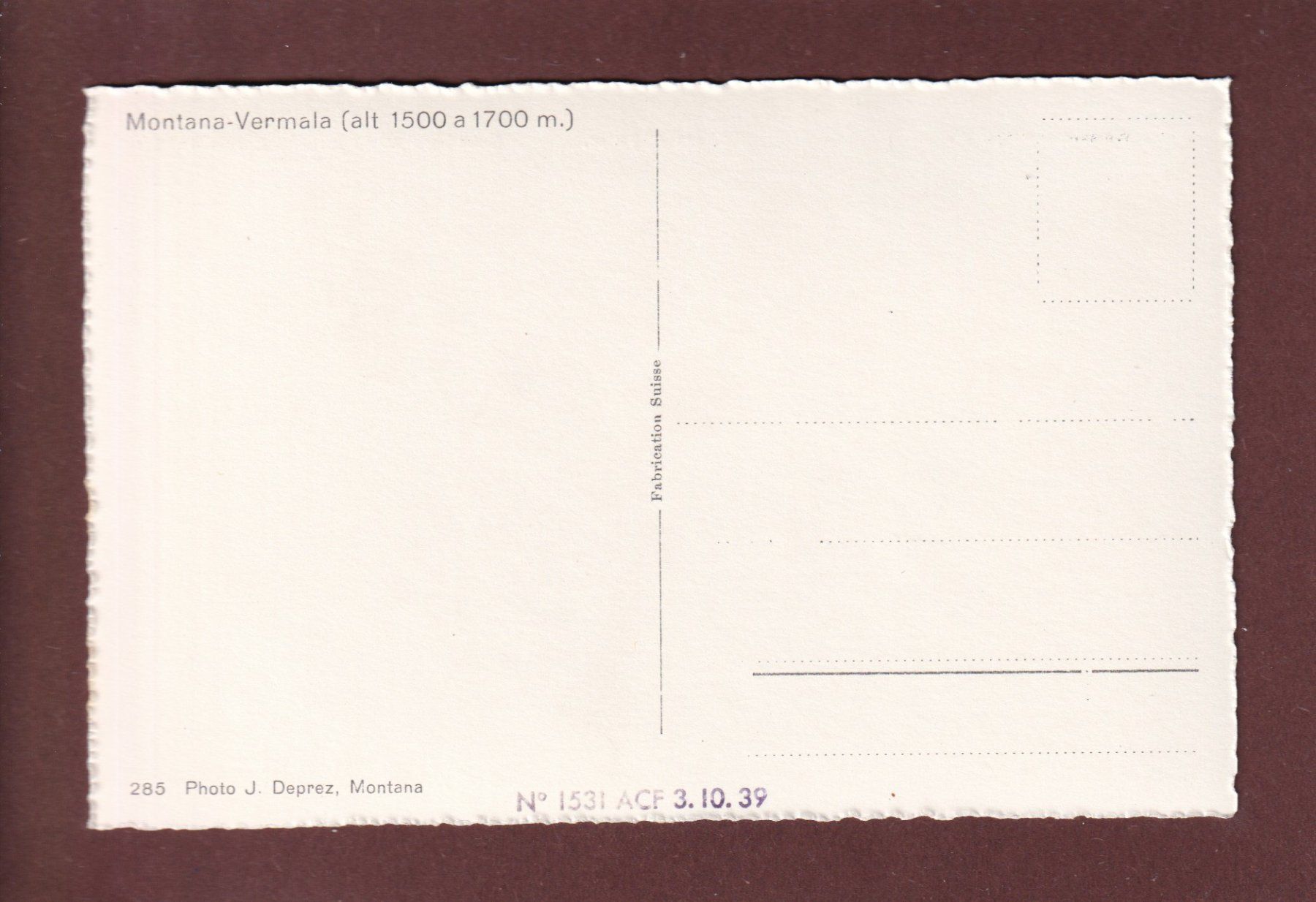 Cartoline postali: MONTANA-VERMALA – Usato da Pully venduto da nicecards 1