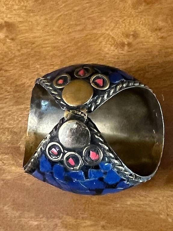 Anelli: Bague berbère mosaique de lapis lazuli – Usato da Neuchâtel venduto da alexandrigor 2