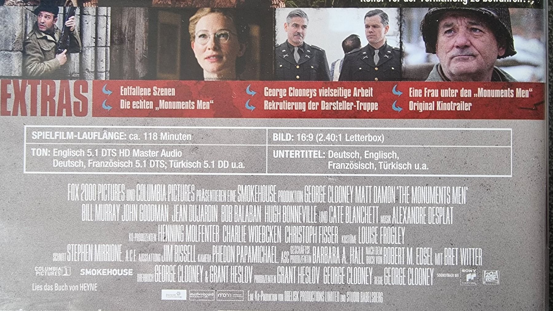 Tutti i DVDs: Blu Ray - Monuments Men / George Clooney – Usato da Oetwil am See venduto da fineli2 1