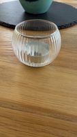 48 Stück - Teelichtglas Glas gerippt klein
