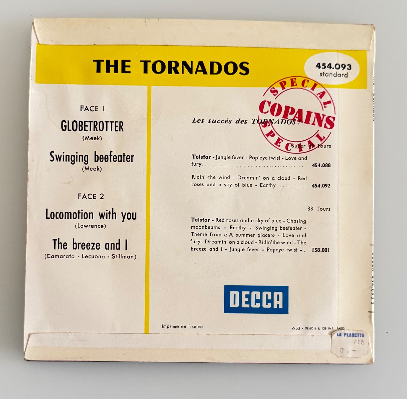 Schallplatten: The Tornados - Globe Trotter - EP 45T Decca – Gebraucht aus Denges von peumens 1