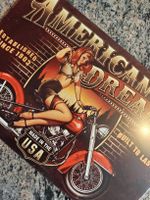 Retro Blechschild American Dream, Motorrad, Top Zustand!