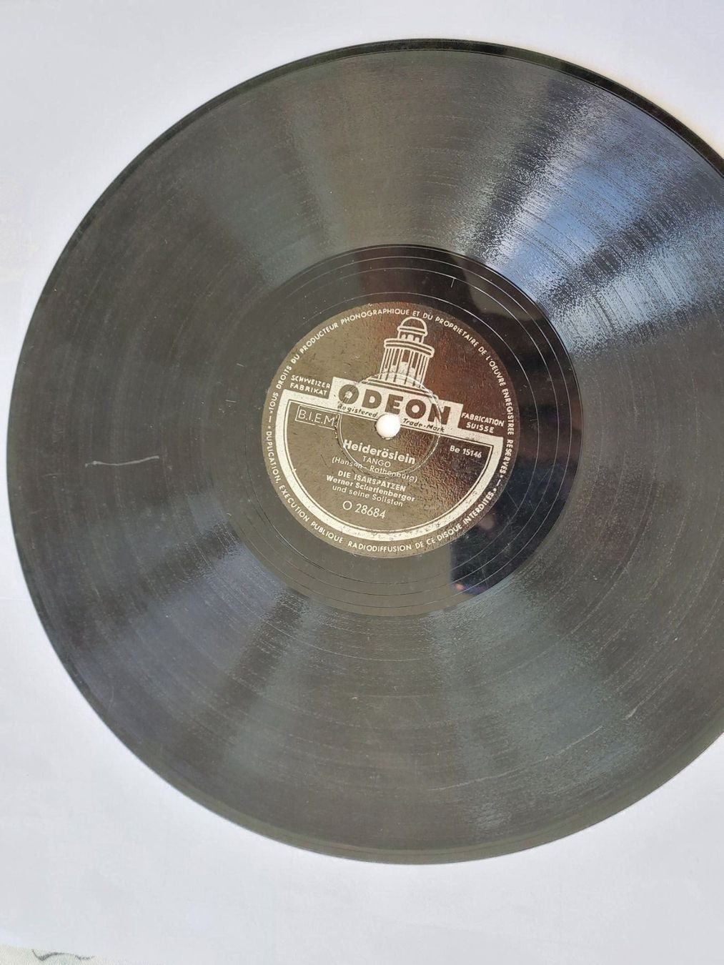 Schallplatten: Schellackplatte Odeon die Isarspatzen W Schäfenberger Walzer – Gebraucht aus Unterägeri von 0alfa0 3
