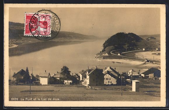 Cartoline postali: AK Joux, Le Pont et le Lac, 1913 – Usato da Berlin venduto da bartko-reher