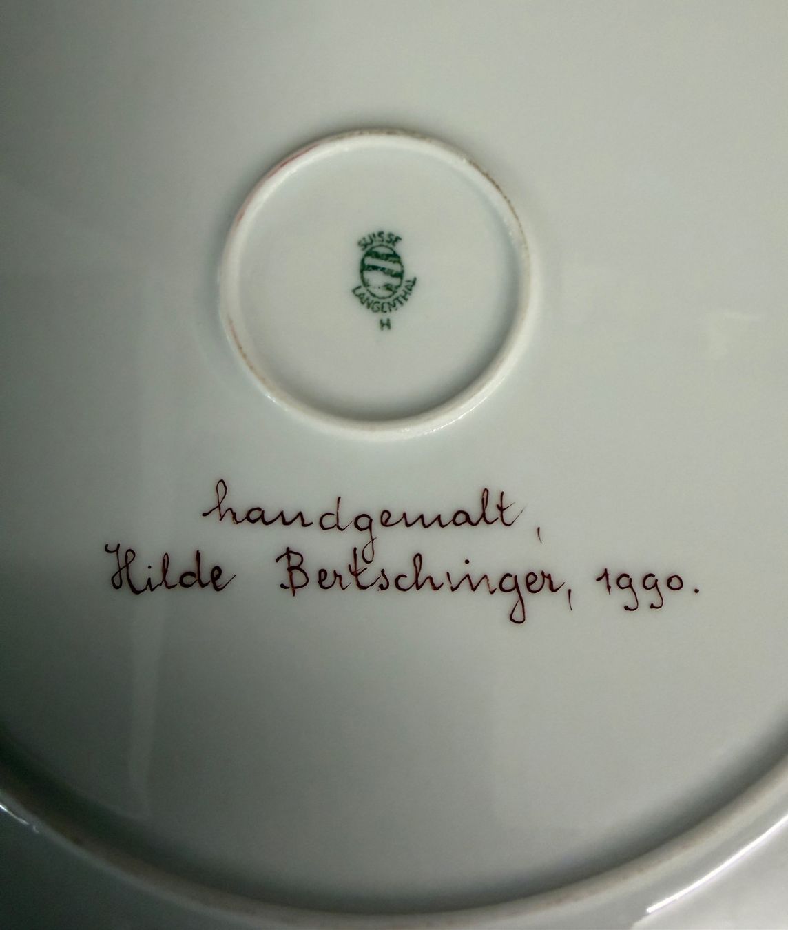 Piatti: Handgemalte Teller Hilde Bertschinger 1990 Suise Langenth... – Usato da Nussbaumen AG venduto da olitech5415 2