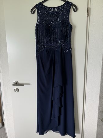 Kleemeier Abendkleid, Grösse 38, Dunkelblau, Top Zustand!