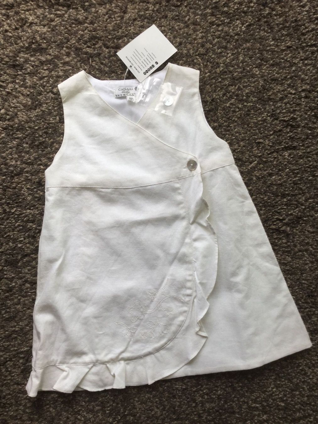Vestiti & Gonne: Robe bébé blanche + Culotte 55% lin NEUF – Nuovo e nell'imballaggio originale da Agiez venduto da chouchanelle 1