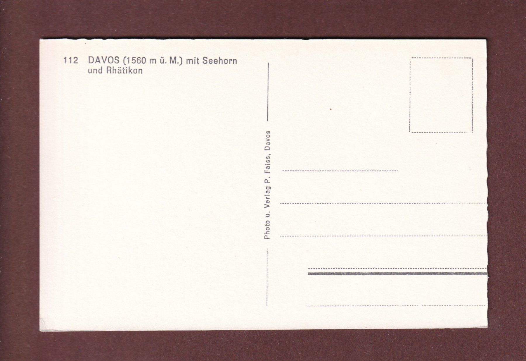 Cartoline postali: DAVOS - Seehorn - Rhätikon – Usato da Pully venduto da nicecards-shop 1
