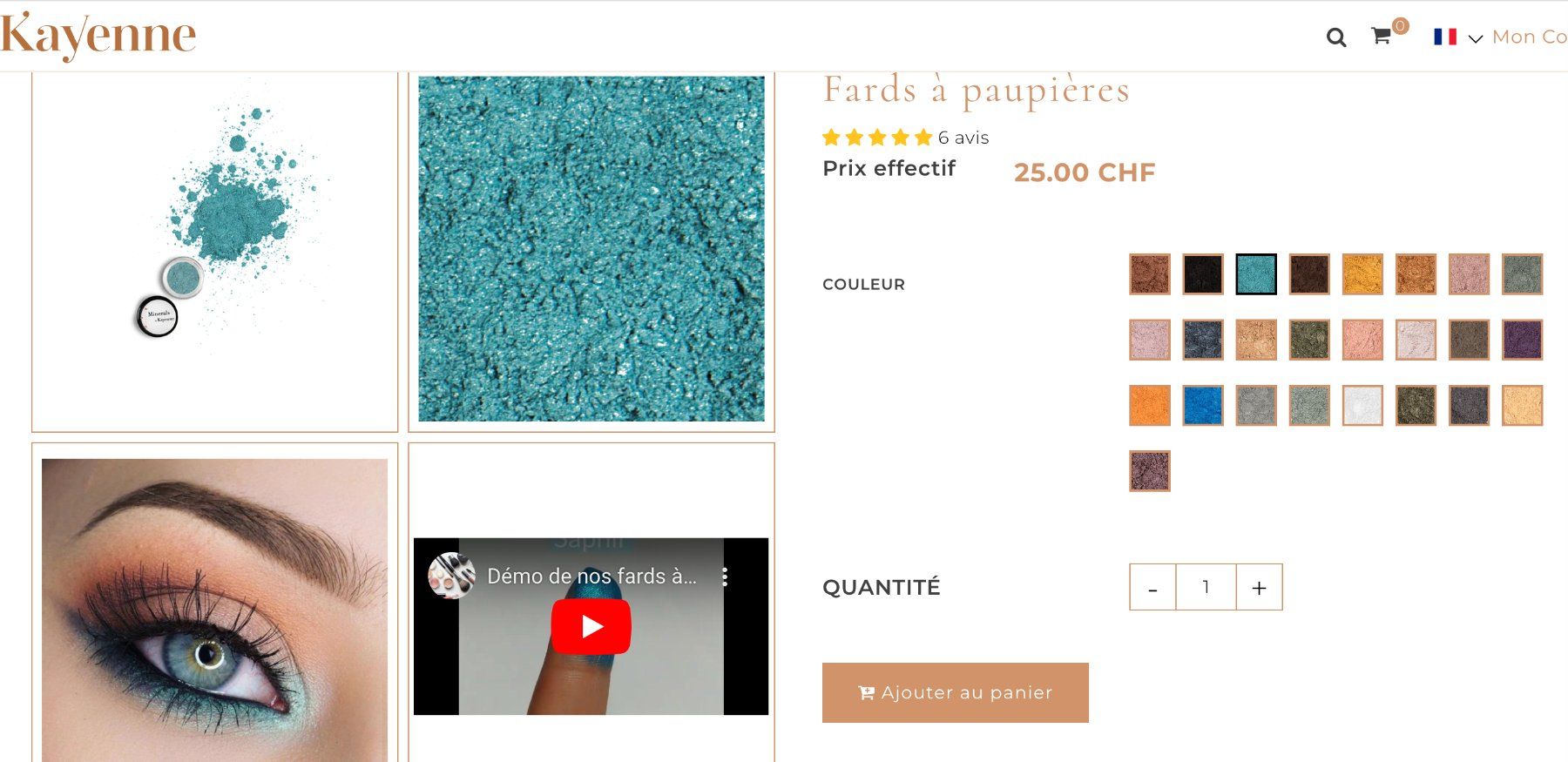 Make-up: Fards à paupières vegan naturels – peu utilisés – Gebraucht aus Lausanne von indoarena 4